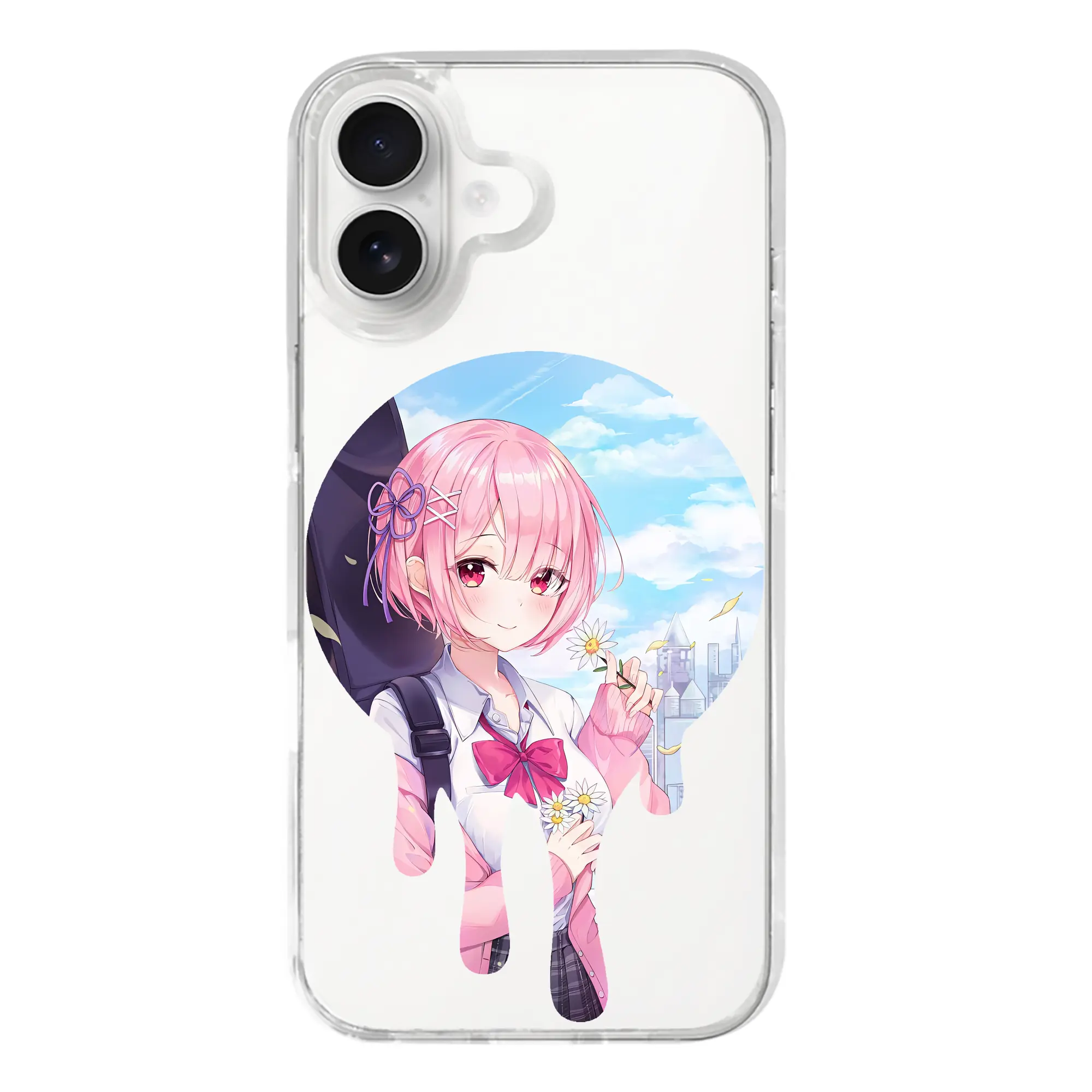 リゼロ グッズ ラム - iPhone 17シリーズ 透明スマホケース – 薄型・耐衝撃・精密フィット保護カバー